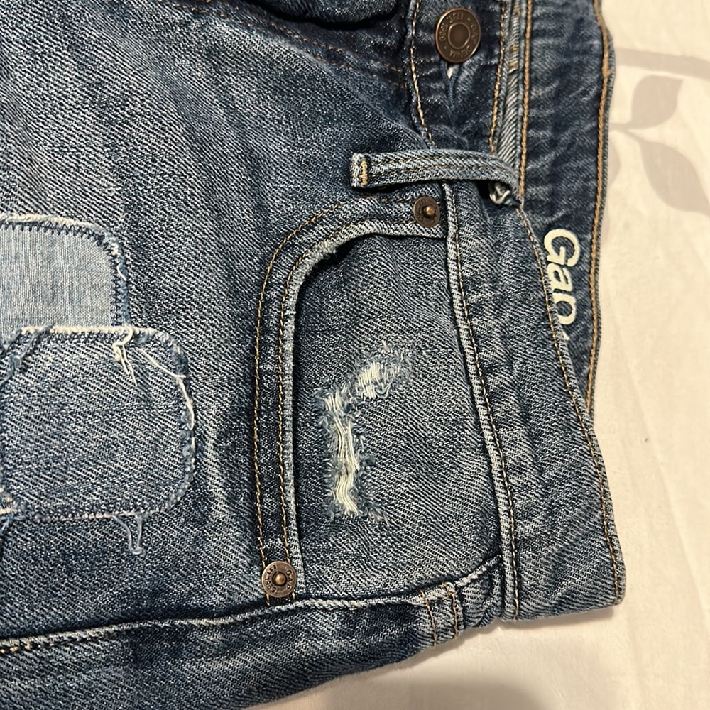 Patchwork Denim Shorts - image 3